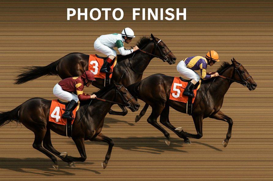 How photo finishes work in horse racing.