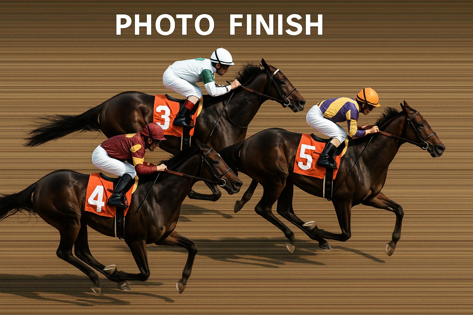 How photo finishes work in horse racing.