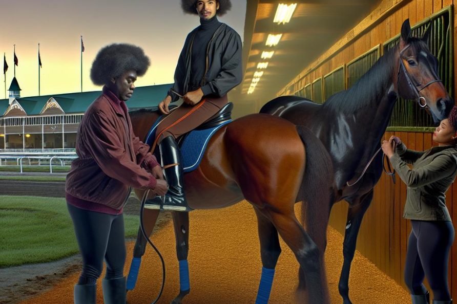How trainers prepare horses for races.
