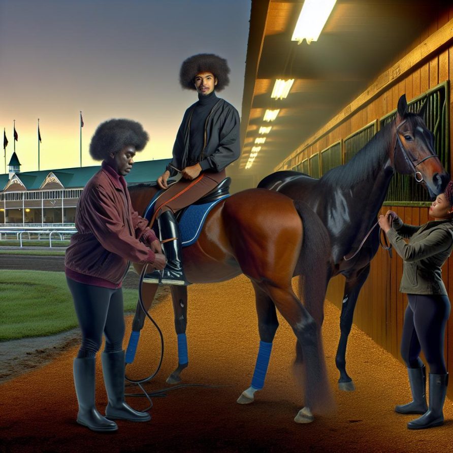 How trainers prepare horses for races.