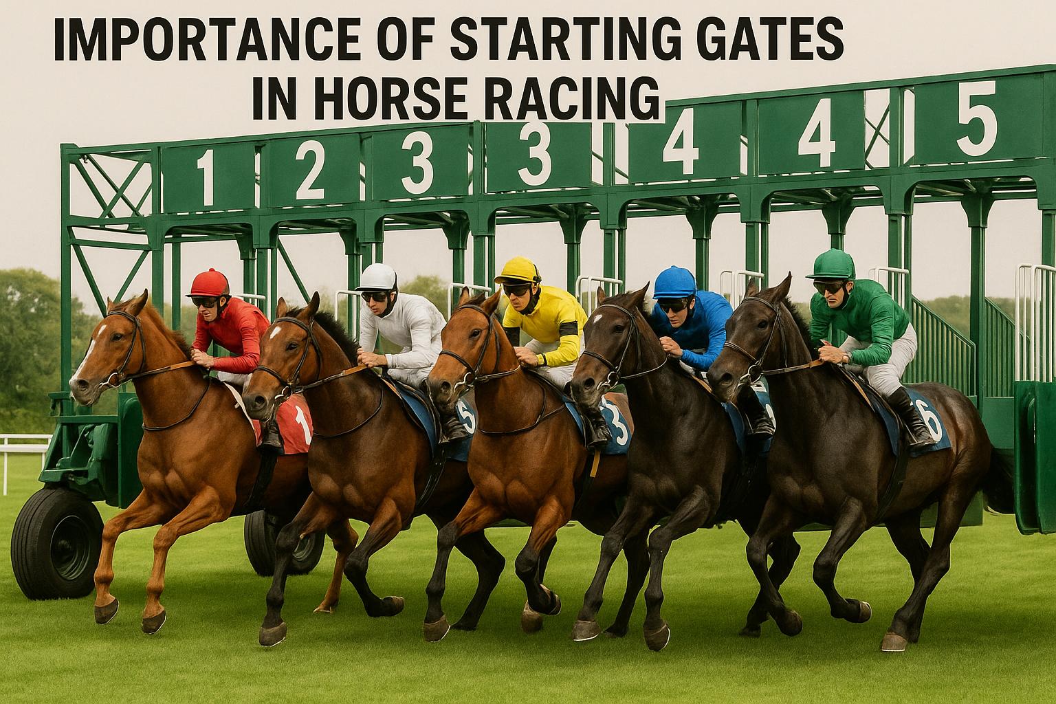 The importance of starting gates in horse racing.