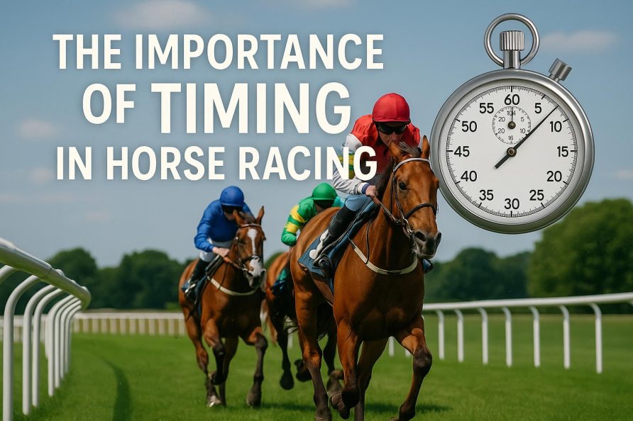 The importance of timing in horse racing.